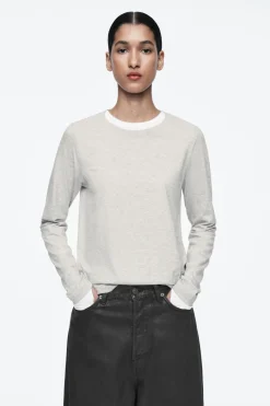 Discount COS 24/7 LONG-SLEEVED T-SHIRT LIGHT GRAY