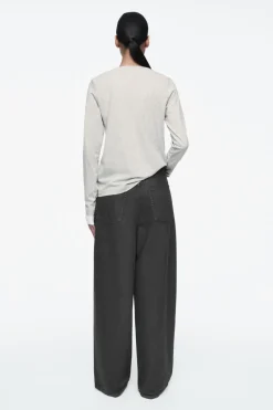 Discount COS 24/7 LONG-SLEEVED T-SHIRT LIGHT GRAY