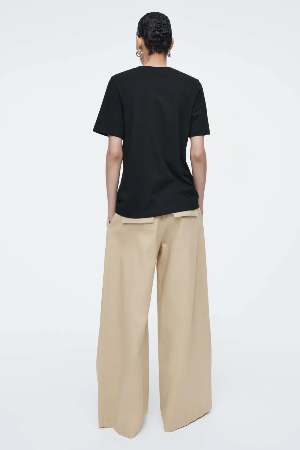 Sale COS 24/7 REGULAR T-SHIRT Black