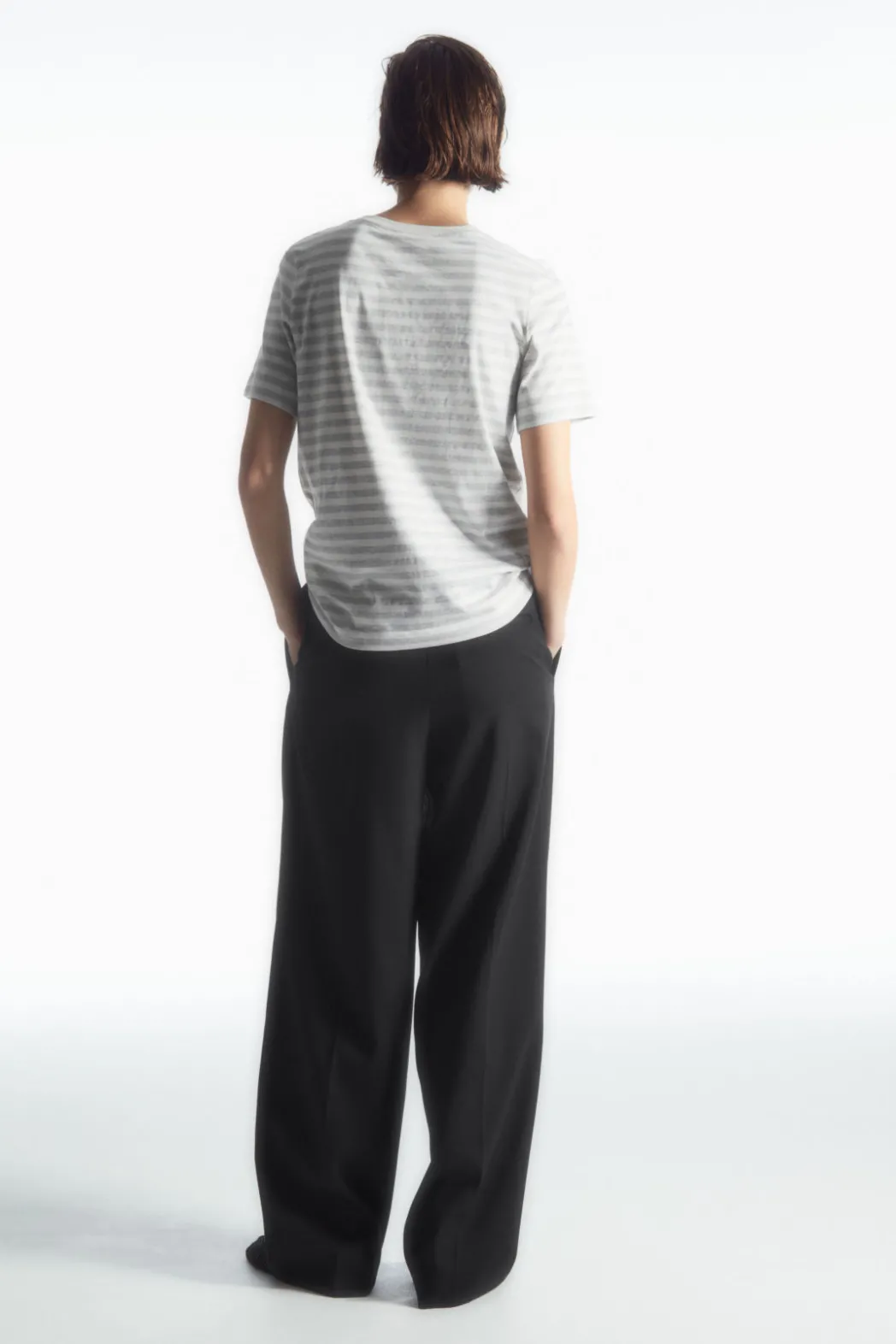 Sale COS 24/7 REGULAR T-SHIRT WHITE / GRAY