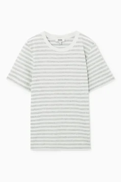 Sale COS 24/7 REGULAR T-SHIRT WHITE / GRAY