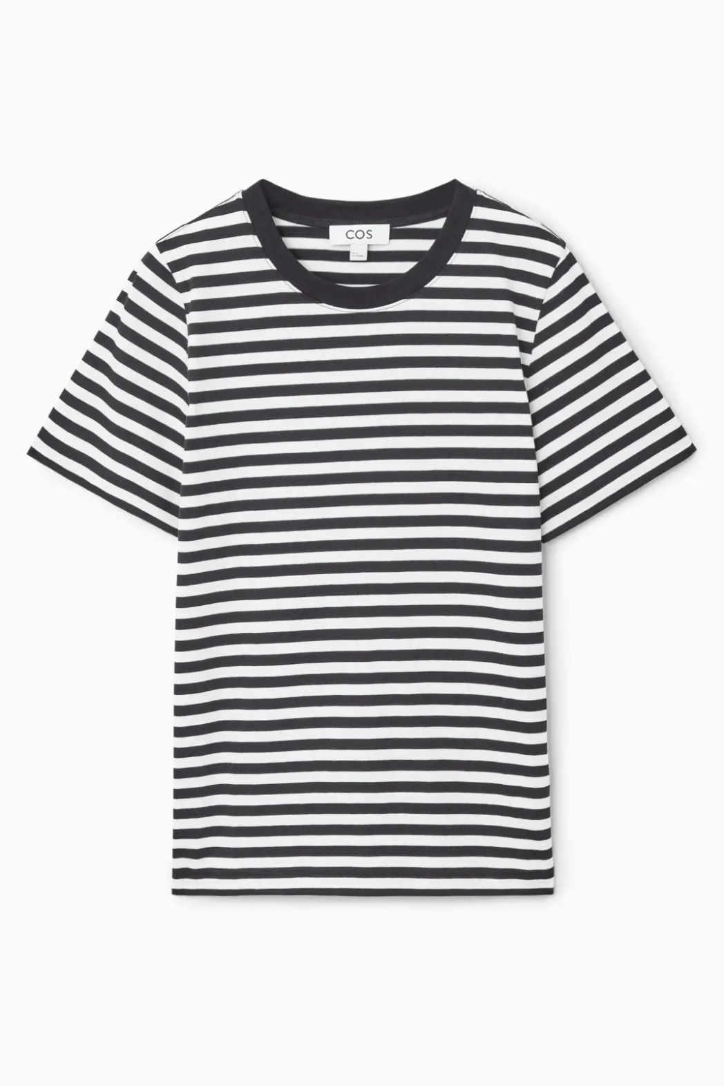 New COS 24/7 REGULAR T-SHIRT BLACK / WHITE / STRIPED