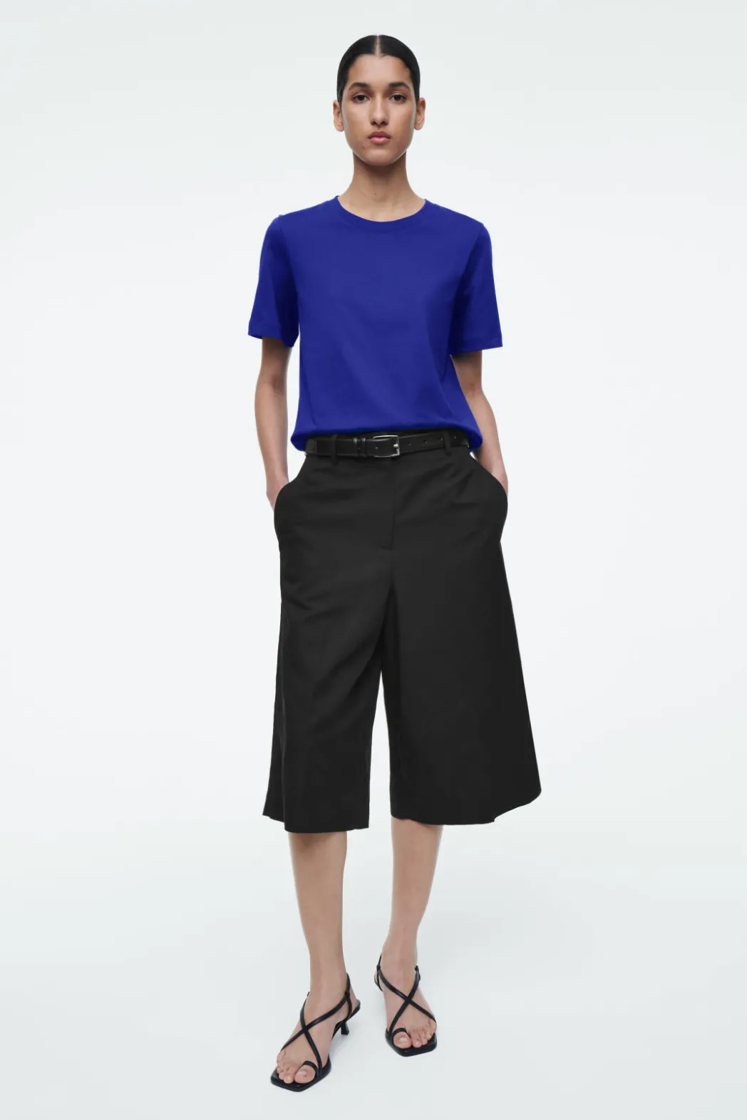 Hot COS 24/7 REGULAR T-SHIRT BLUE