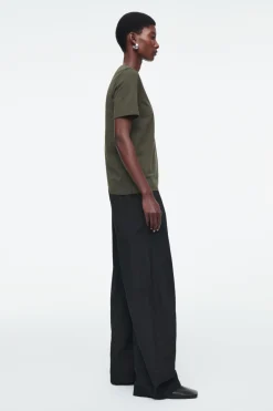Sale COS 24/7 REGULAR T-SHIRT DARK KHAKI