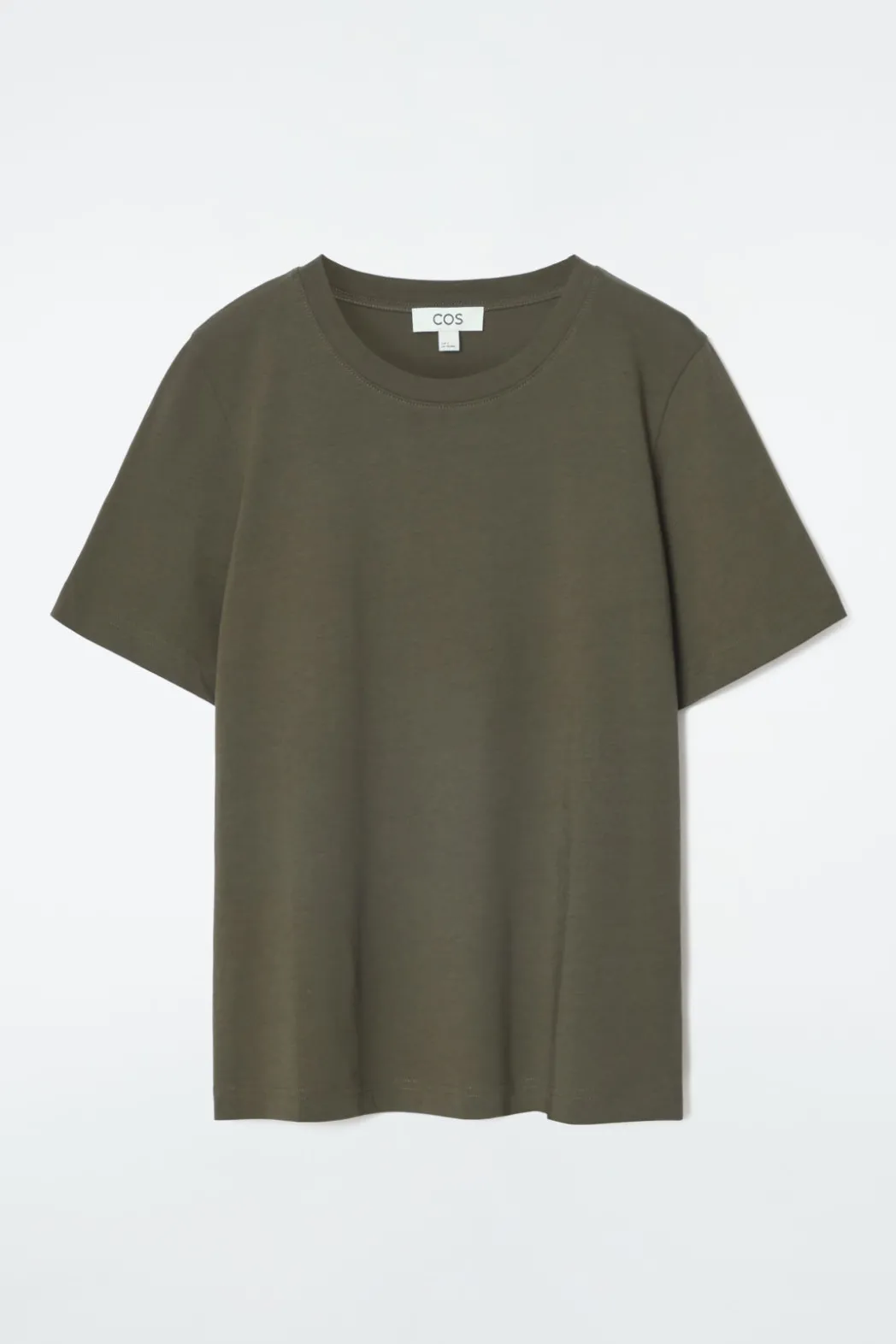 Sale COS 24/7 REGULAR T-SHIRT DARK KHAKI