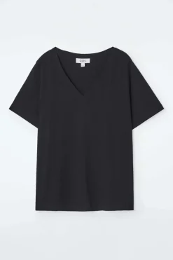 Hot COS 24/7 V-NECK T-SHIRT black