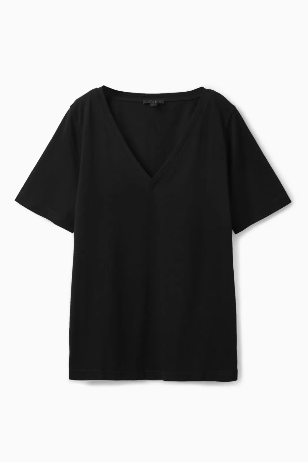 Hot COS 24/7 V-NECK T-SHIRT black