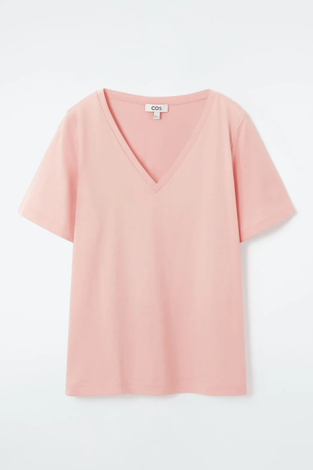 Sale COS 24/7 V-NECK T-SHIRT LIGHT PINK