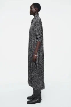 Clearance COS ABSTRACT CHECKED SHIRT DRESS BLACK / CHECKED