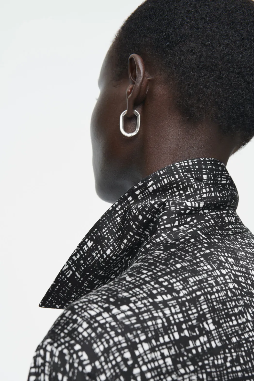 Clearance COS ABSTRACT CHECKED SHIRT DRESS BLACK / CHECKED