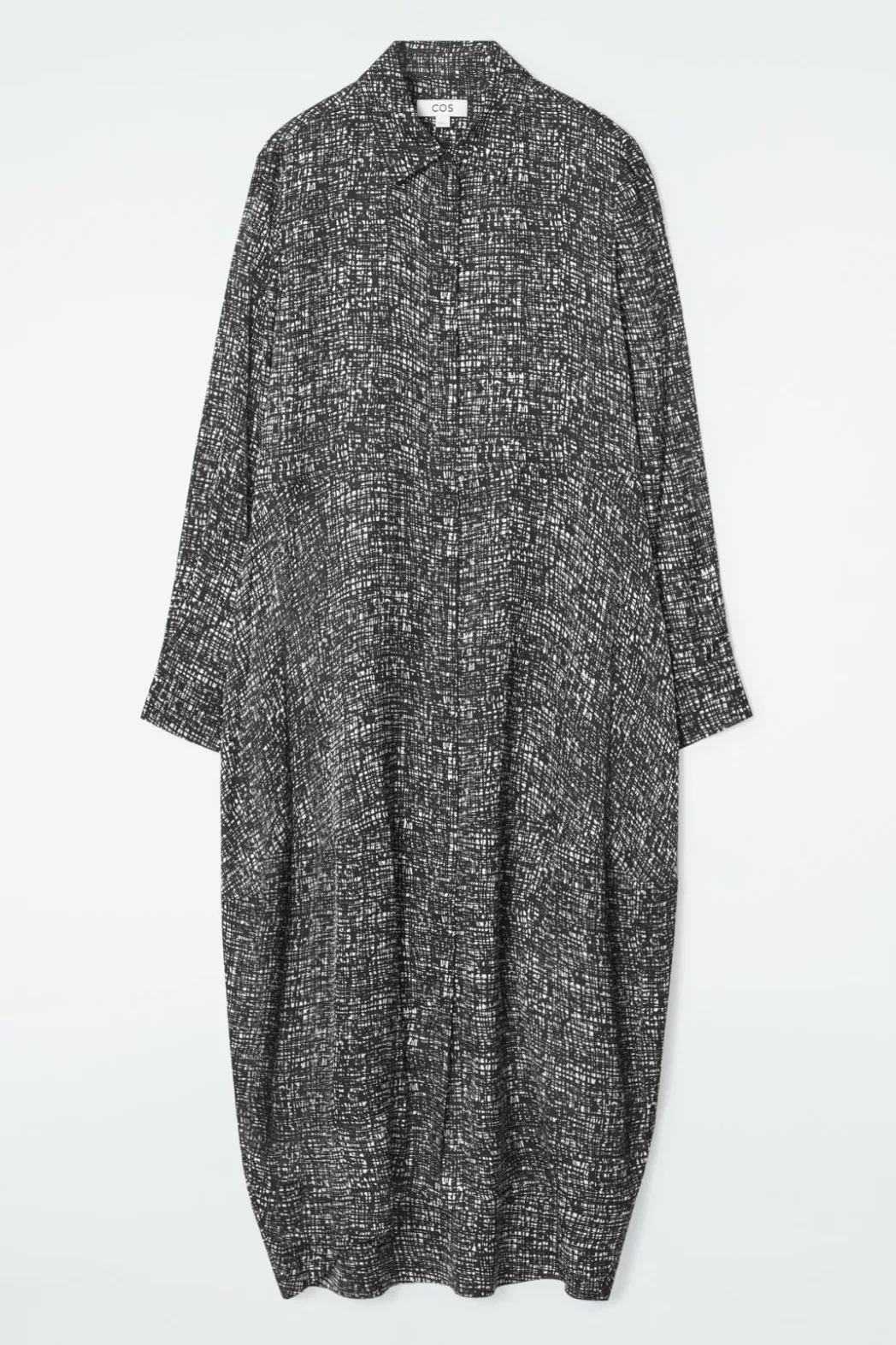 Clearance COS ABSTRACT CHECKED SHIRT DRESS BLACK / CHECKED
