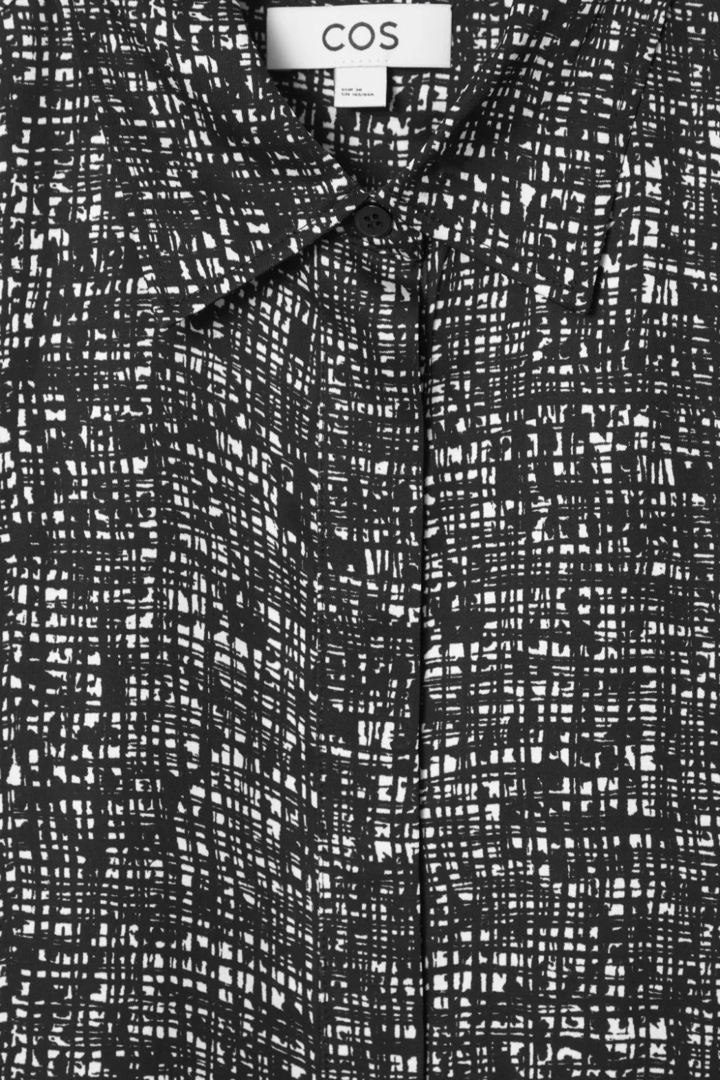 Clearance COS ABSTRACT CHECKED SHIRT DRESS BLACK / CHECKED