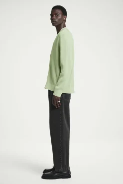 Best COS ACID-WASH COTTON CARDIGAN LIGHT GREEN
