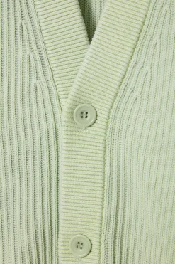 Best COS ACID-WASH COTTON CARDIGAN LIGHT GREEN