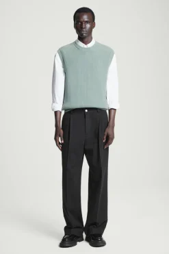 Best COS ACID-WASH KNITTED TANK TOP SAGE GREEN