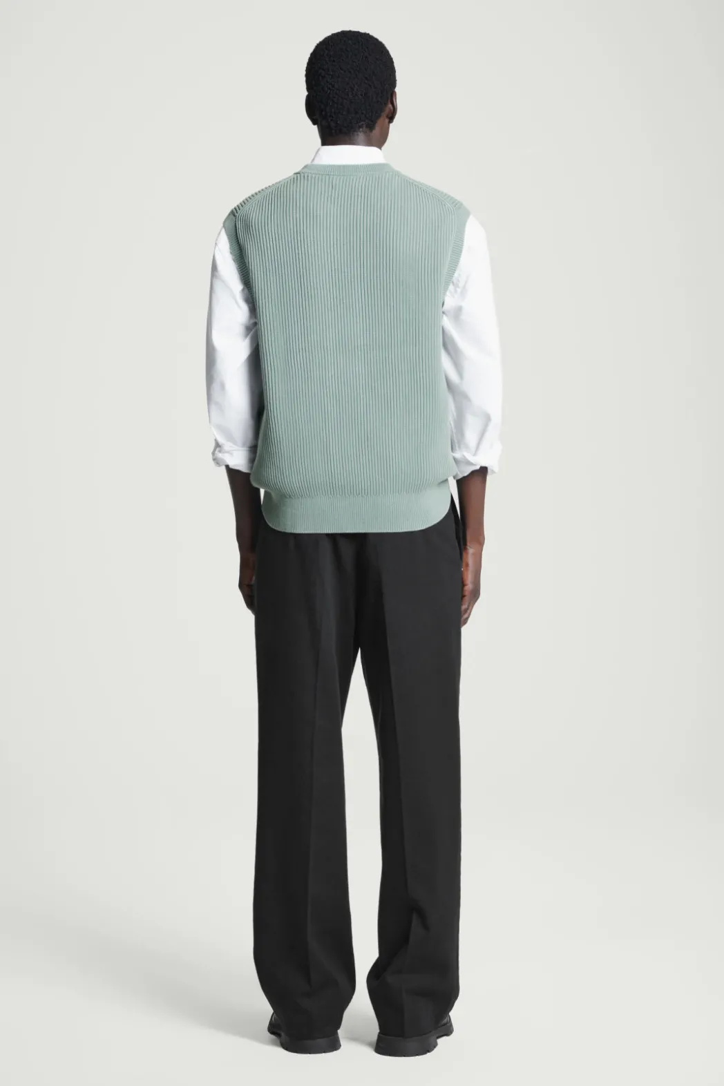 Best COS ACID-WASH KNITTED TANK TOP SAGE GREEN