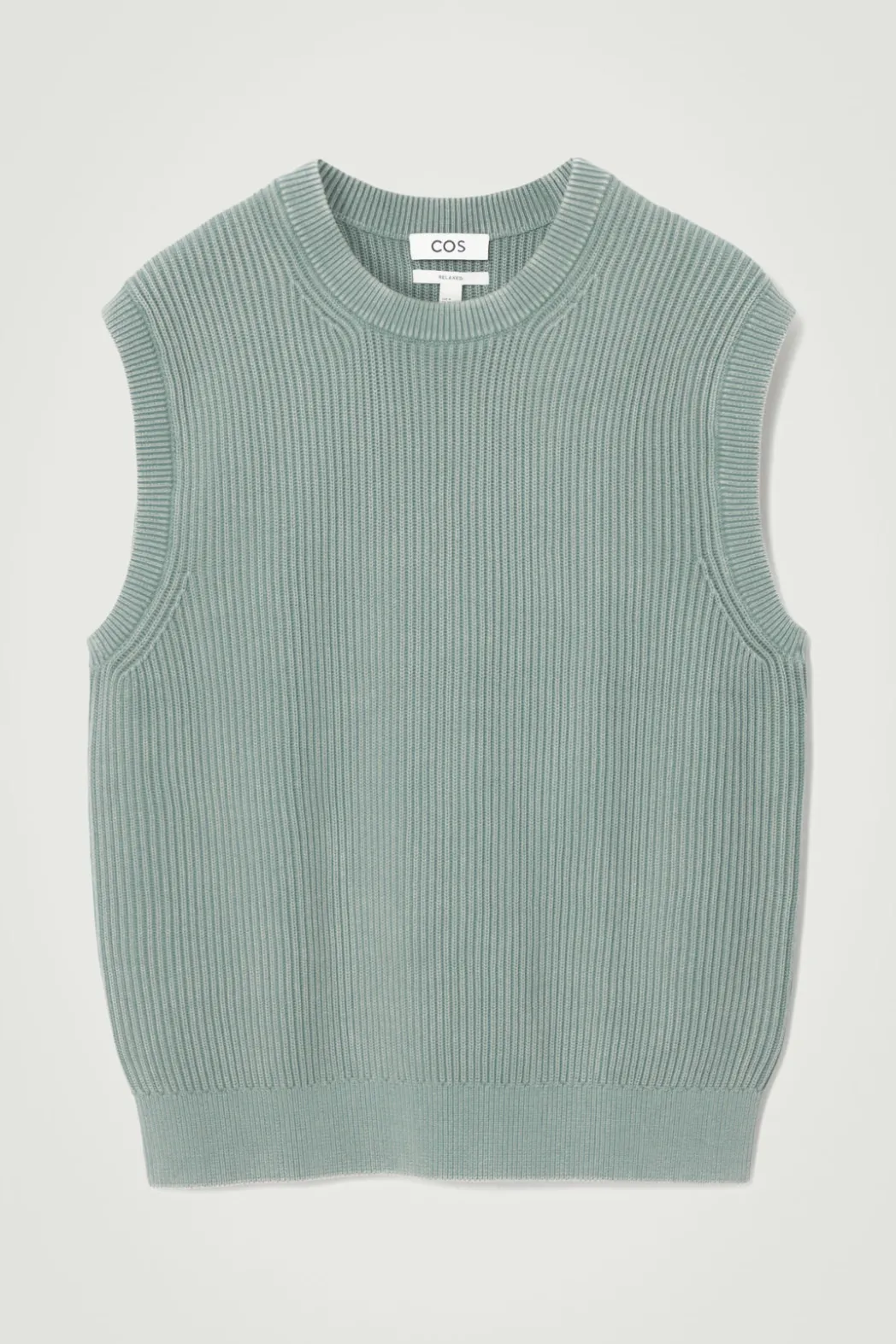 Best COS ACID-WASH KNITTED TANK TOP SAGE GREEN