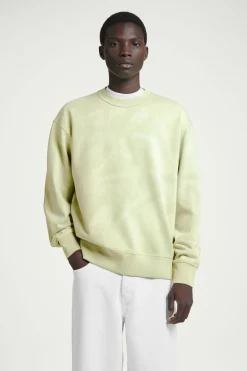 Outlet COS ACID-WASH SWEATSHIRT LIGHT GREEN
