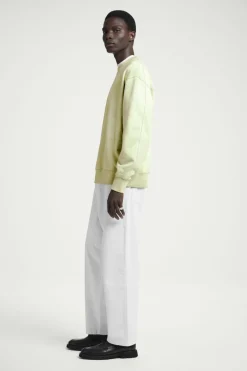 Outlet COS ACID-WASH SWEATSHIRT LIGHT GREEN