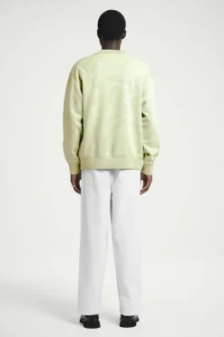 Outlet COS ACID-WASH SWEATSHIRT LIGHT GREEN