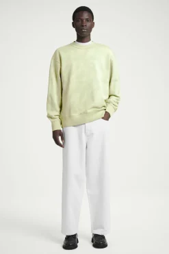 Outlet COS ACID-WASH SWEATSHIRT LIGHT GREEN