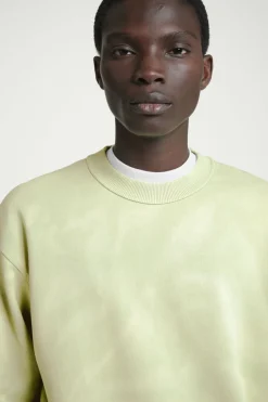 Outlet COS ACID-WASH SWEATSHIRT LIGHT GREEN