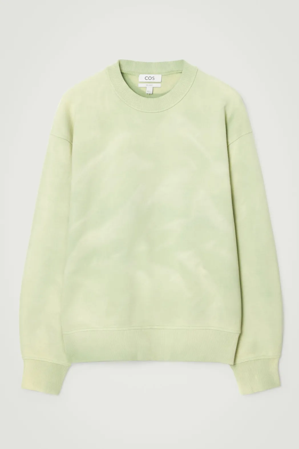 Outlet COS ACID-WASH SWEATSHIRT LIGHT GREEN