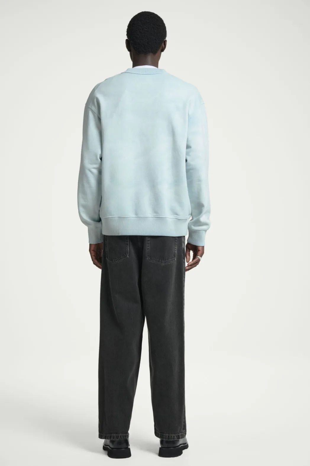 Hot COS ACID-WASH SWEATSHIRT LIGHT BLUE