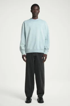 Hot COS ACID-WASH SWEATSHIRT LIGHT BLUE