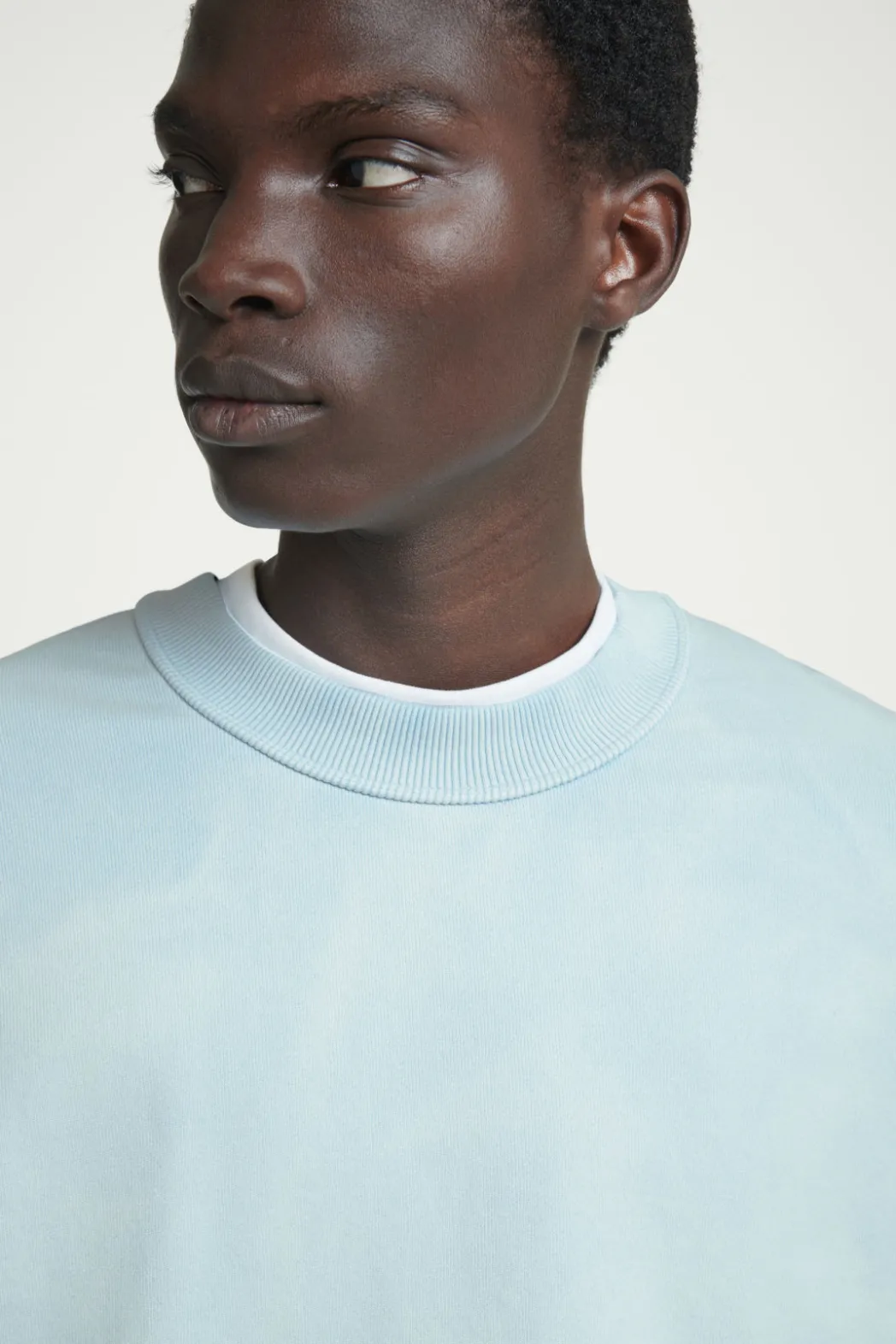 Hot COS ACID-WASH SWEATSHIRT LIGHT BLUE