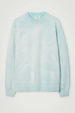 Hot COS ACID-WASH SWEATSHIRT LIGHT BLUE
