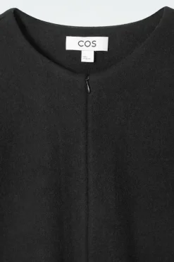 Outlet COS A-LINE BOILED-WOOL MINI DRESS BLACK