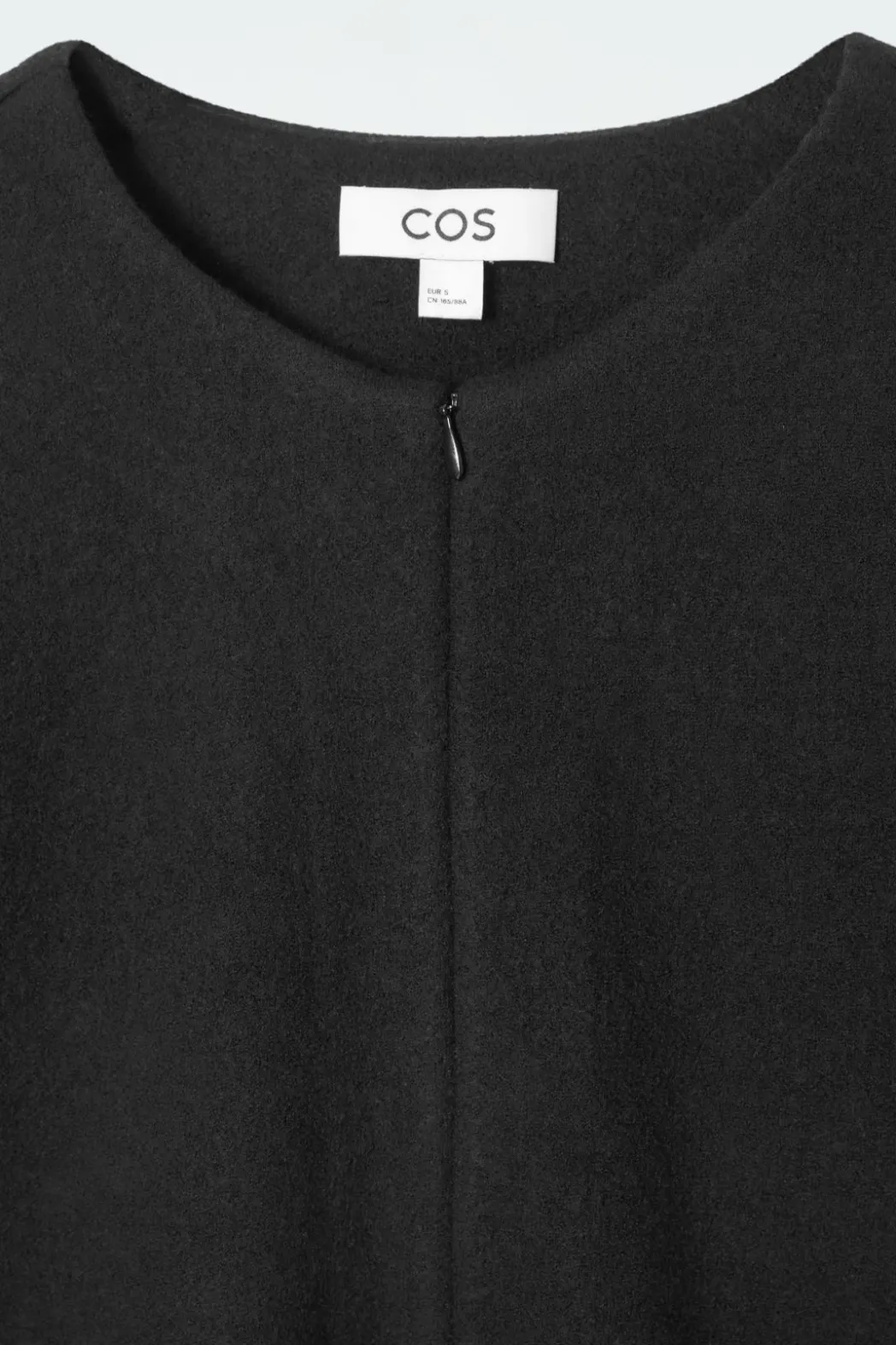 Outlet COS A-LINE BOILED-WOOL MINI DRESS BLACK