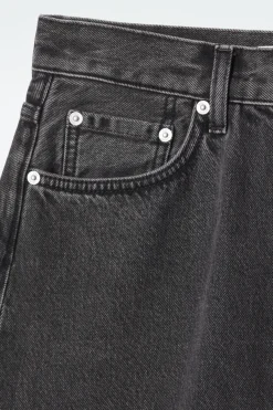 Best COS A-LINE DENIM MIDI SKIRT BLACK
