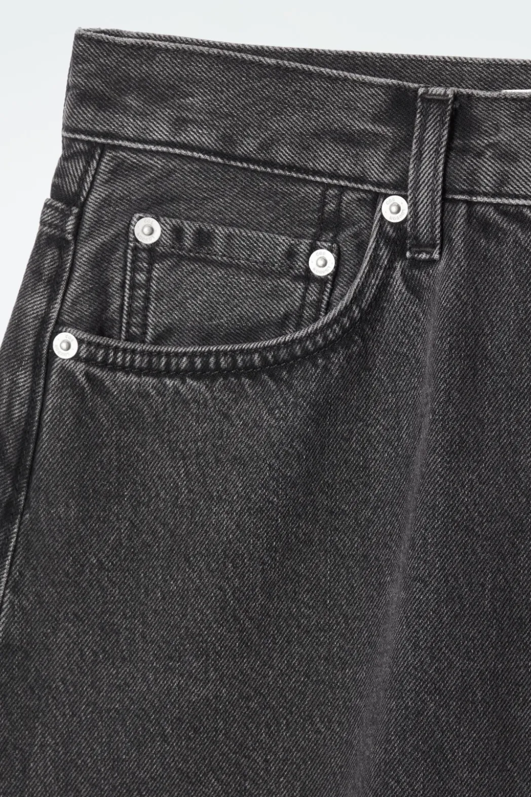 Best COS A-LINE DENIM MIDI SKIRT BLACK