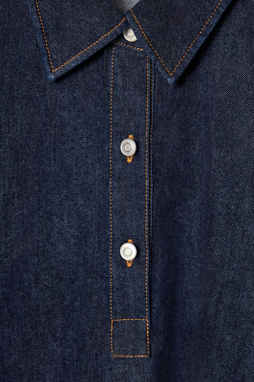 Sale COS A-LINE DENIM MINI SHIRT DRESS DARK BLUE