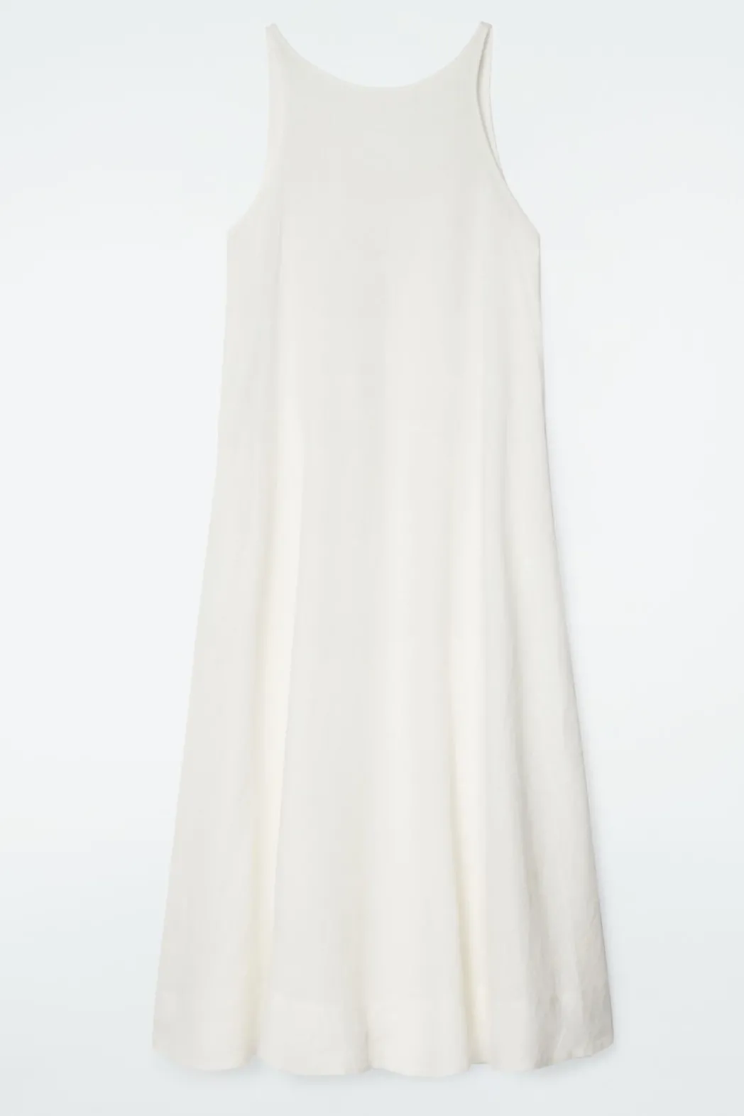 New COS A-LINE LINEN MAXI DRESS WHITE