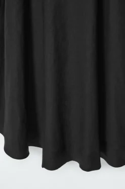 COS A-LINE LINEN MAXI DRESS BLACK