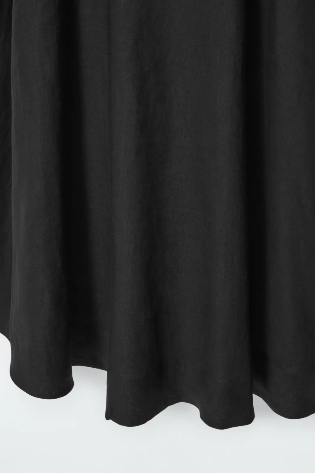 COS A-LINE LINEN MAXI DRESS BLACK