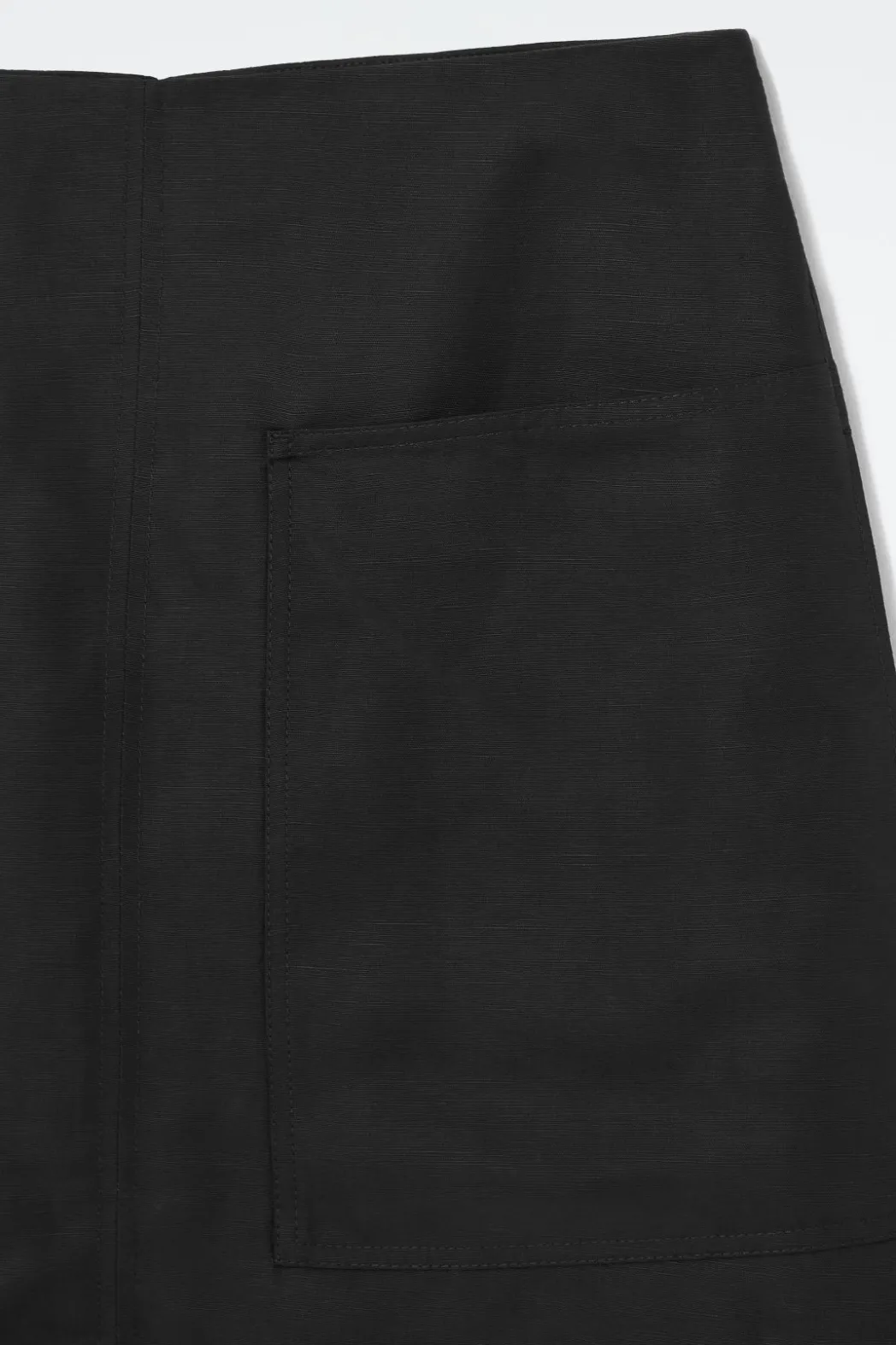 Sale COS A-LINE LINEN MINI SKIRT BLACK