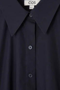 COS A-LINE MINI SHIRT DRESS NAVY