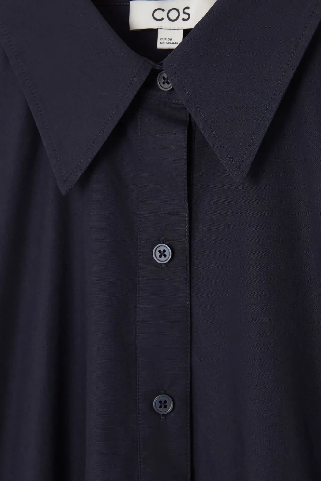 COS A-LINE MINI SHIRT DRESS NAVY