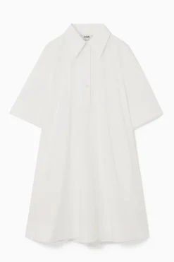 Clearance COS A-LINE MINI SHIRT DRESS WHITE