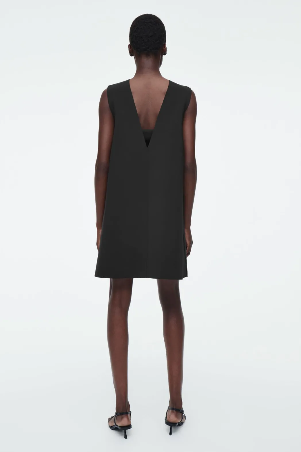 Clearance COS A-LINE SCUBA MINI DRESS BLACK