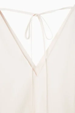 Discount COS A-LINE SLEEVELESS MINI DRESS WHITE