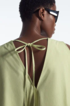 Online COS A-LINE SLEEVELESS MINI DRESS GREEN