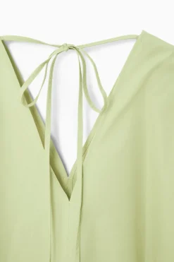 Online COS A-LINE SLEEVELESS MINI DRESS GREEN