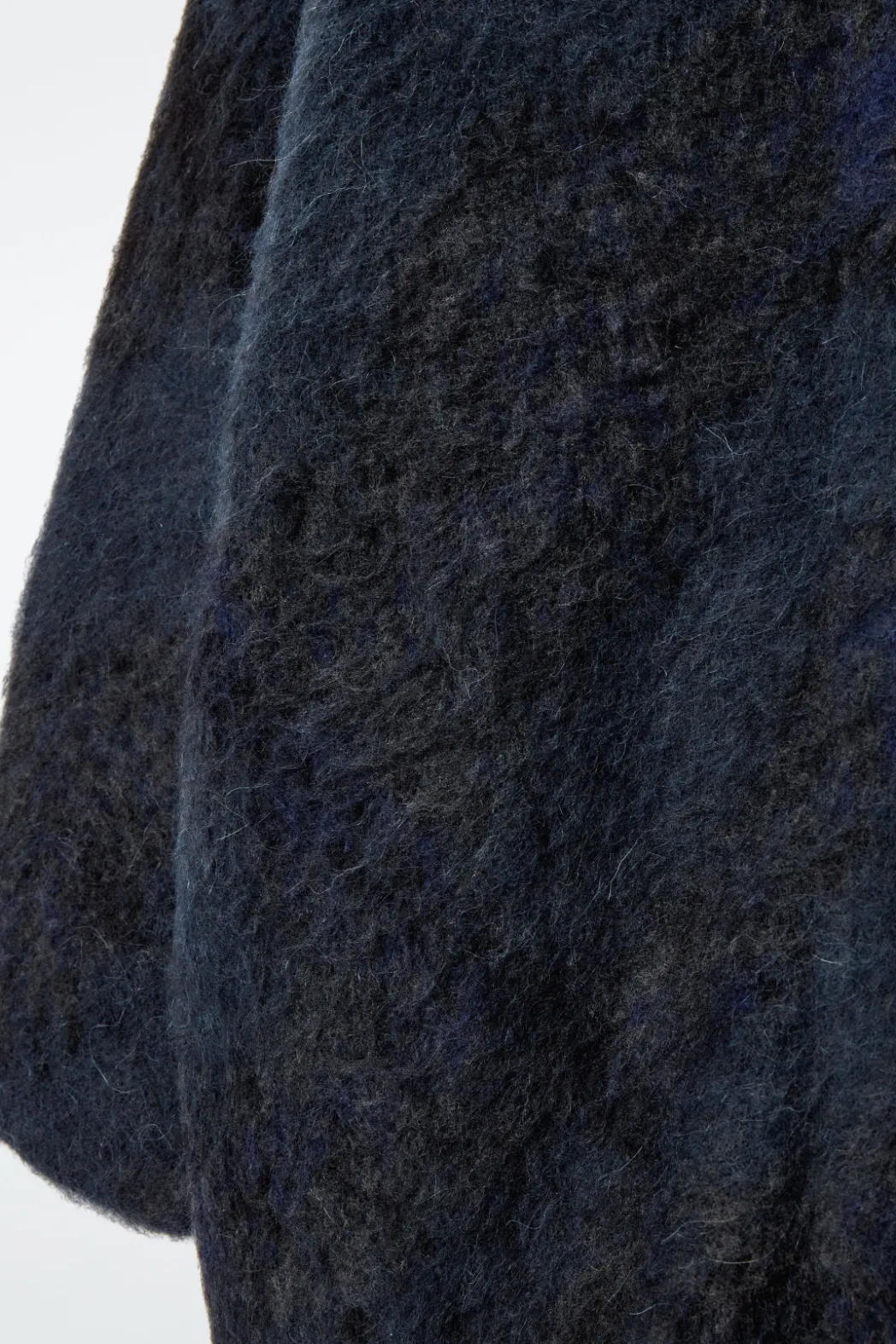 COS ALPACA-BLEND JACQUARD CARDIGAN BLUE