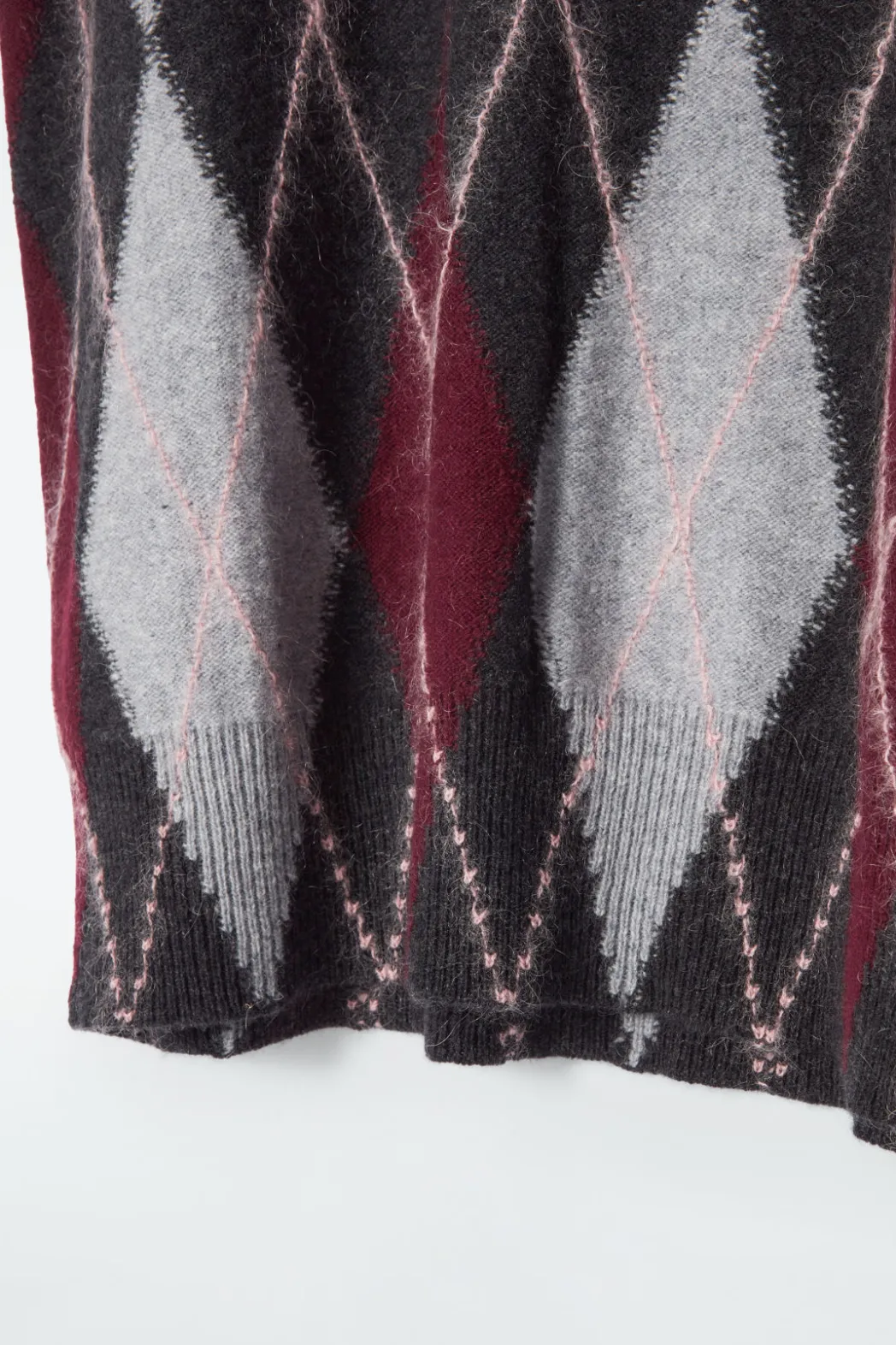 Hot COS ARGYLE WOOL TANK GRAY / ARGYLE