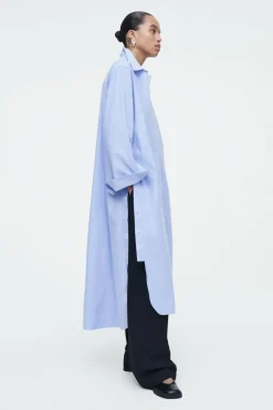 Clearance COS ASYMMETRIC DECONSTRUCTED SHIRT DRESS LIGHT BLUE